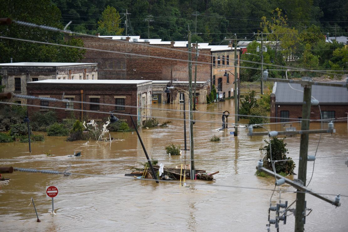 Helene triggered record flooding and damage on September 28, 2024 in Asheville.