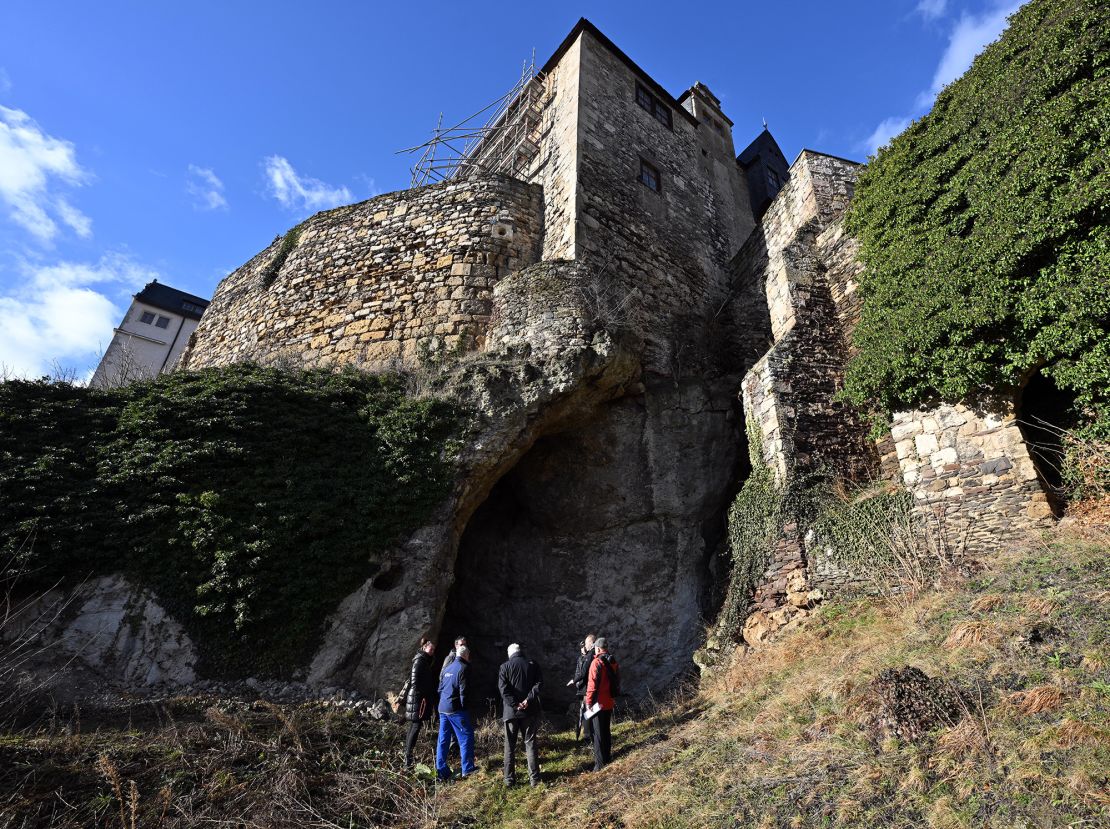 The cave where the ancient human remains were found is located beneath a castle in Ranis, Germany.