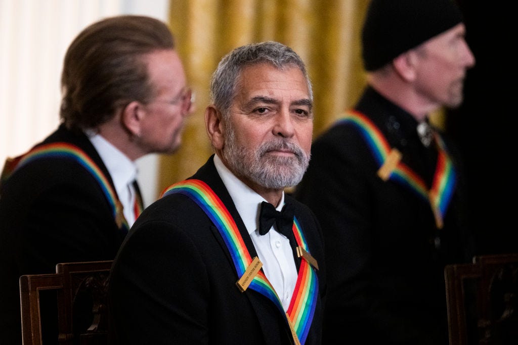 george clooney at the 2022 kennedy center honors, where he was honored.