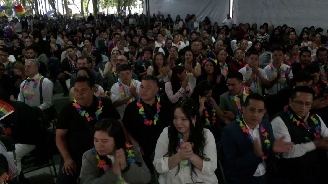 The ceremony is an annual event that takes place for Pride Month in June. 